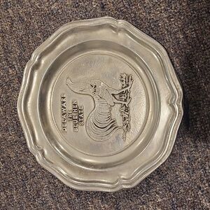 Delaware the blue hen state Pewter Plate